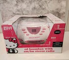 New Hello Kitty Boombox Stereo Am fm Cd Player Sanrio 2014 Kt2024a Openboxtested