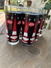 Vintage Holt Howard Dairy Queen Santa 7  Santa Hat Glasses Set Of 6