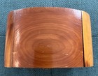Vintage Cedar Oval Trinket Box Yosemite Falls Park Souvenir W  Park Seal 70 s