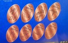 Set Of 8 Universal Studios Harry Potter Pressed Penny Elongated Dragon Fawkes