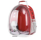 Beikott Red Bubble Window Pet Backpack Carrier W  Mesh Panels   Zipper  S