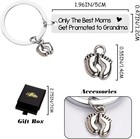 Promoted To Grandma Keychain Gifts  First Time Grandmother Gift For Baby Announc