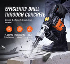 Demolition Jack Hammer Concrete Breaker 1400w Electric Hammer 2 Chisel Bit