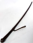 Vintage Antique 24  Braided Genuine Leather Wrist Loop Metal Tip Riding Crop