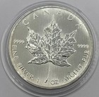 1994 Queen Elizabeth Ii Canada Maple Leaf 1 Oz 9999 Fine Silver 5 Dollars Coin
