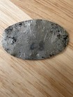 German Silver Oval 2    Long    a    Initial Metal Piece  No Idea What This Was Off Of