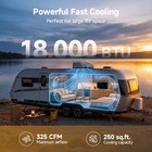 18000 Btu Rv Air Conditioner Ducted Or Non-ducted Rooftop Camper Ac Unit Gray