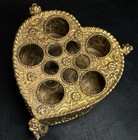 Vtg Stylebuilt Signed Ornate Heart  Cherub Lipstick Holder