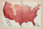 1880  United States Map Original  Minimum - Temperature  16x10  Dated - Gannett