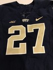 Game Worn Used Pittsburgh Panthers Pitt Football Jersey Nike Size 40  27