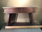 Antique Solid Walnut Rustic Farmhouse Sturdy Stool bench 20   x8 5   x12 5   tall