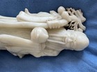 Vintage Chinese Carved Stone - Longevity God - Alabaster   White Jade Style