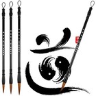 Zonon 3 Pieces Chinese Calligraphy Brush Pens Japanese Calligraphy Brush Sumi 
