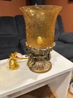 The Bombay Company Vintage Night Stand Lamp Goth Style Crackle Glass Victorian