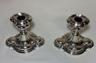 Pair Antique Reed   Barton Art Nouveau Lobed Candlesticks I