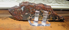 82 Gm Sericho Pallasite Meteorite Slice From Kenya Stand Olivine Jal