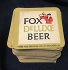 Original Vintage 1970 s  Lot Of 5  fox Deluxe Beer  Coasters Peter Fox Brewing