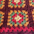 Granny Crochet Afghan Very Colorful Lap Blanket Throw Handmade 72x42