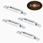 4 E-track Singles  Galvanized Steel E-track Mini 4-pack Galvanized Silver