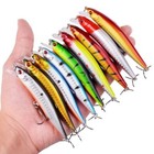 Fishing Lures Minnow Baits Crankbaits Jerkbait Lot Hooks Baits Bass Tackle 10pcs