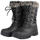 Women   s Faux Fur Lined Snow Boots Non-slip Mid Calf Winter Boots Outdoor Shoes