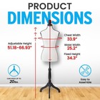 Mannequin - Adjustable Height  Durable Foam And Canvas Construction  Wooden B   