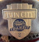 Fine Mid 20th C   Twin City  Transit  Bus Drivers Hat  Badge   3 Pins- M  Smith