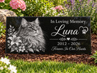 Pet Stone  Memorial  Grave Marker Granite Plaque  Headstone Dog  Cat Memorial