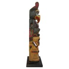 Vintage 20    Hand Carved Wooden Totem Pole Northwest Coast Folk Art Decor