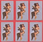 Lot 6 Vintage Strip Poker Playing Pinup Cards Earl Macpherson 1946  Mint K
