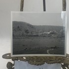 Vintage Steam Locomotive Freight Train River Photo 4x5 B w Gelatin Original