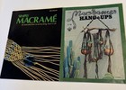 Vtg 70s Macrame Pattern Books Lot 8 Plant Hangers Wall Decor Purses Baskets Etc