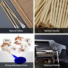 300pcs 6  Cotton Swabs W long Wooden Handles For Makeup polishing cleaning Dogs