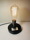 Vintage Style Thomas Edison Quote Black Metal Table Lamp Base Retro Table Light