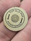 1940s Oklahoma 1 Mill Sales Tax Token For Old Age Assistance Cardboard Coin