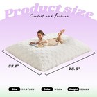  3 In 1 Bean Bag Chair Giant Bean Bag Chairs For Adults With Plaid - White