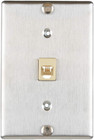 Telephone Wall Phone Wallplate Surface Mount Jack  1 Modular 6p4c Jack  Screw-do