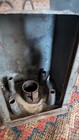 Antique Early Primitive Metal Tin Candleholder Lantern 9  Cleated