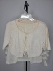 Lot Of Three Vintage Ivory Tops 1950s Bolero Blouse Size Small Fair With Flaws