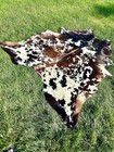 Genuine Brown And White Cowhide Rug  Brazilian Hair On Cowhide Rug   Cowhide