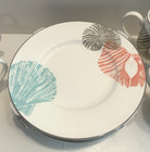 Lenox Sandy Point Seashell Dishes Luncheon Salad Plates   Mugs Set Of 8 China