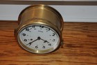 Vintage Stockburger Ship Bell Wall Clock Nautical Maritime Ships Bell Brass Nice