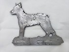 Vintage Dog Silhouette Aluminum Cast Metal Single Side Figure