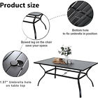 7-piece Outdoor Patio Dining Set Rattan Chairs Metal Table Wicker Furnitures