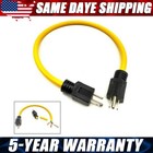 3prong Plug 12awg 125v Double Male Extension Cord Generator Adapter For Transfer