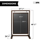 Double Swinging Chalkboard Sidewalk Sign 30x40 Wooden Magnetic A-frame Black