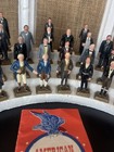 Rare - Vintage Marx 36 Us President Figurines Set W  Stand   Pillars Complete