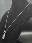 925 Sterling Silver Italy Paj Chrysocolla Pendant Necklace 18  3 70g
