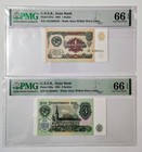 Ussr Russian State Bank Set Of 1991 Pmg66epq  Set Of Eight Banknotes Gem Unc