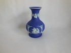 Antique Wedgwood Blue Dip Jasperware 5 Inch Vase